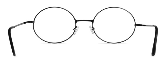 Photo of Round glasses with black frame isolated on white