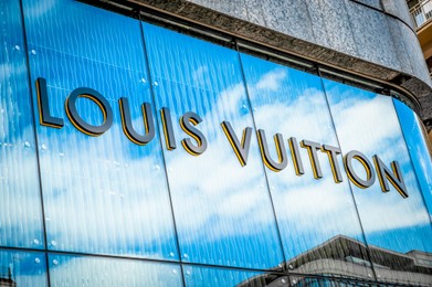 Photo of Warshaw, Poland - May 14, 2022: Facade of Louis Vuitton fashion store