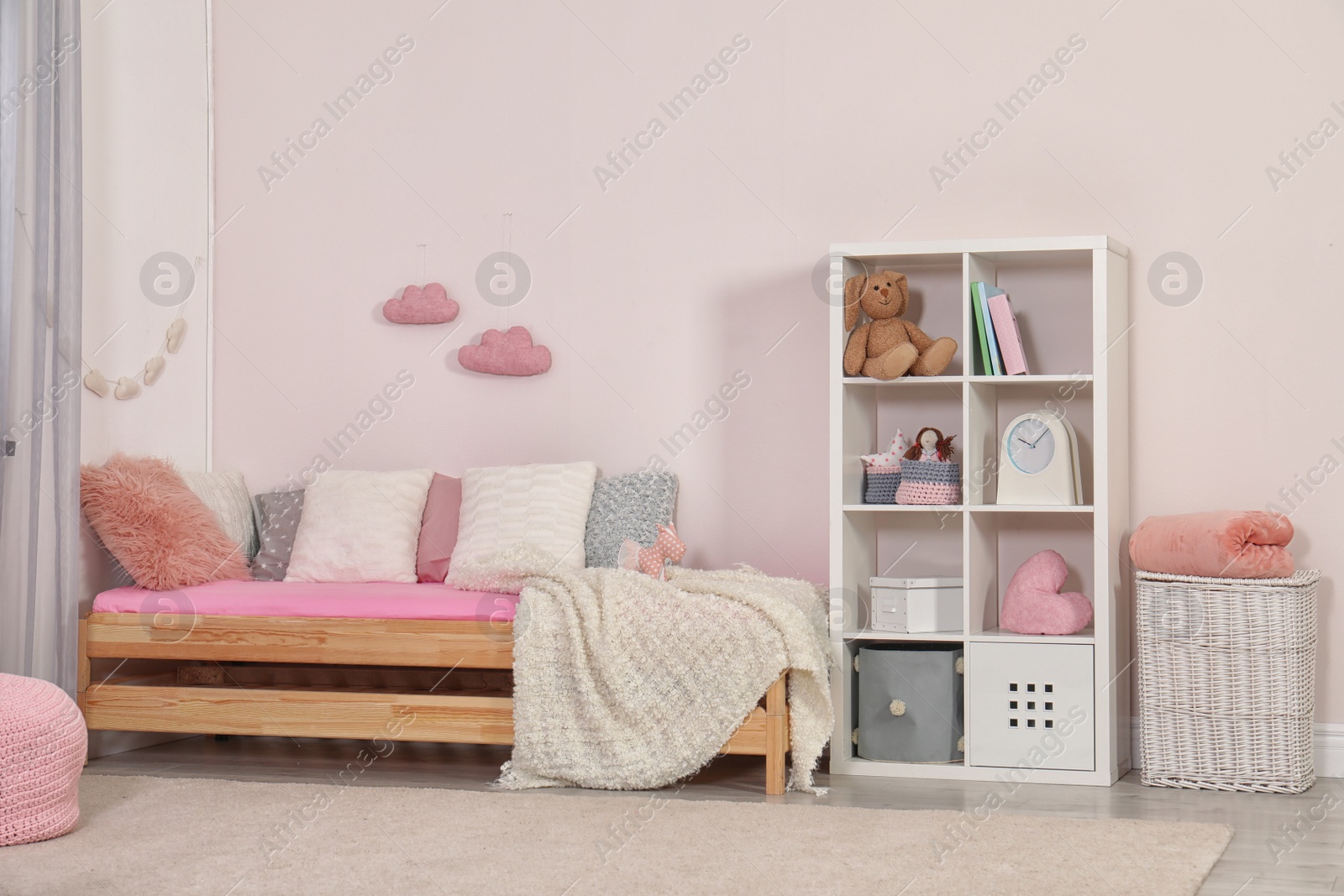 Photo of Child room with modern furniture. Idea for interior decor