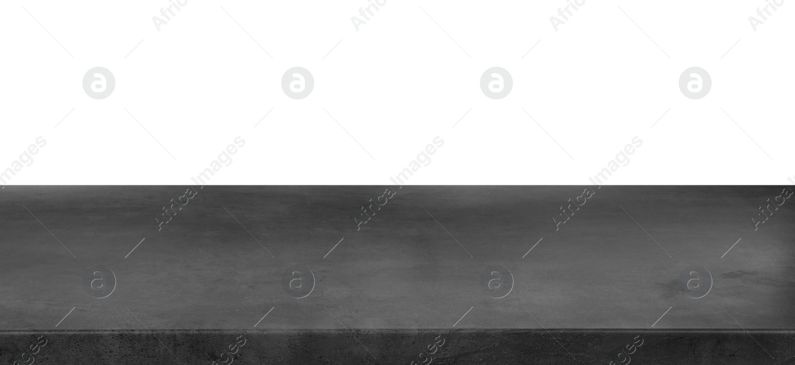 Photo of Empty black clean surface isolated on white