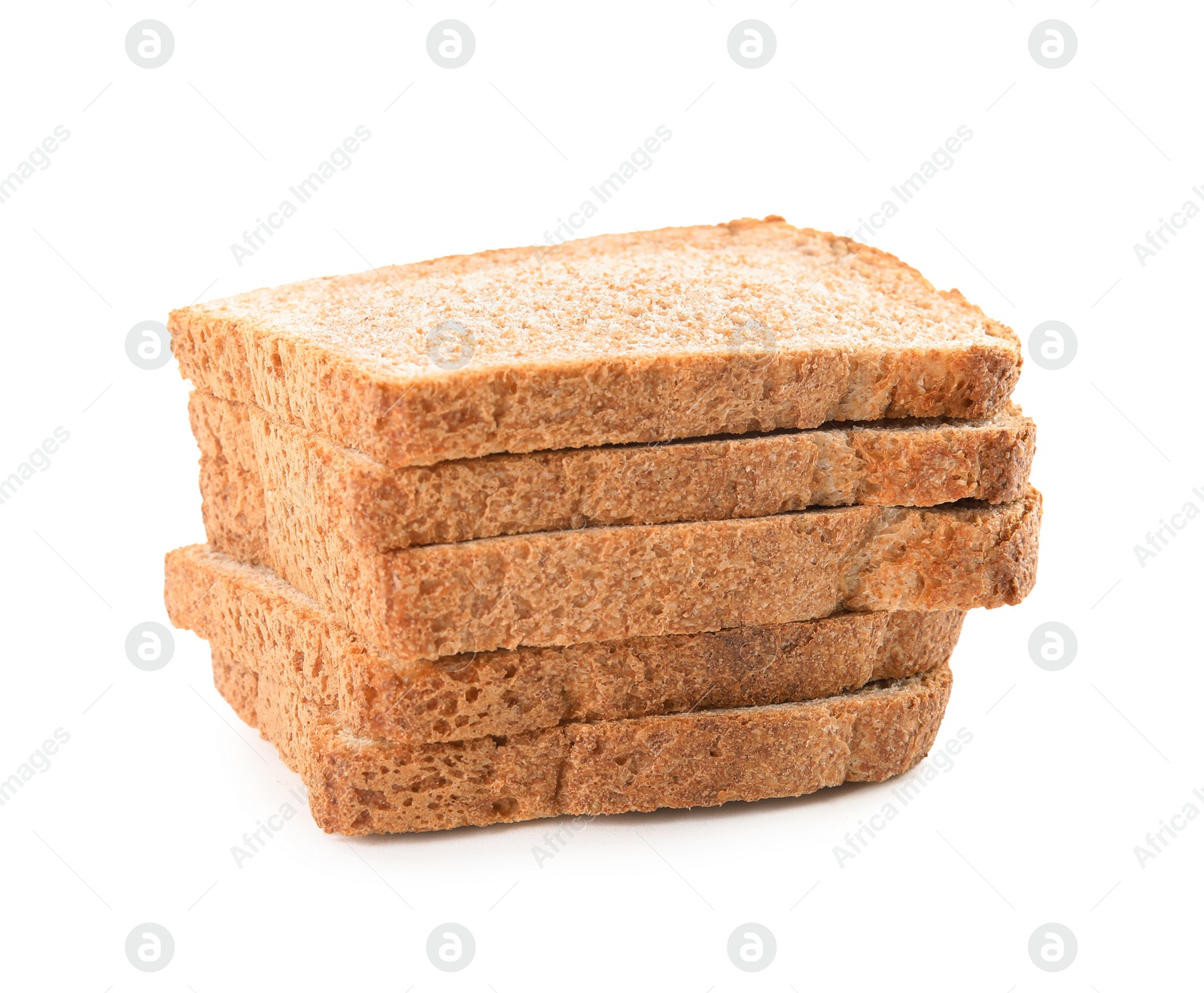 Photo of Fresh bread on white background. Baked goods