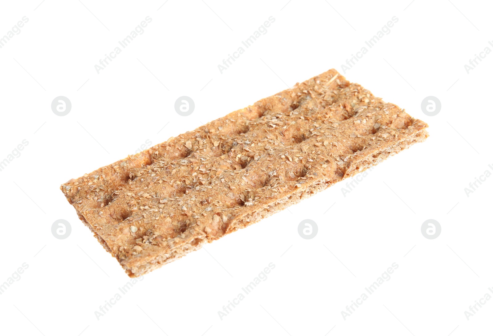 Photo of Fresh crunchy rye crispbread isolated on white