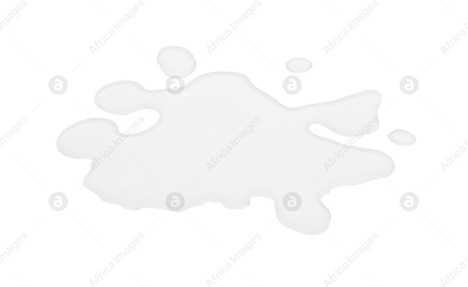 Photo of Puddle of pure water on white background