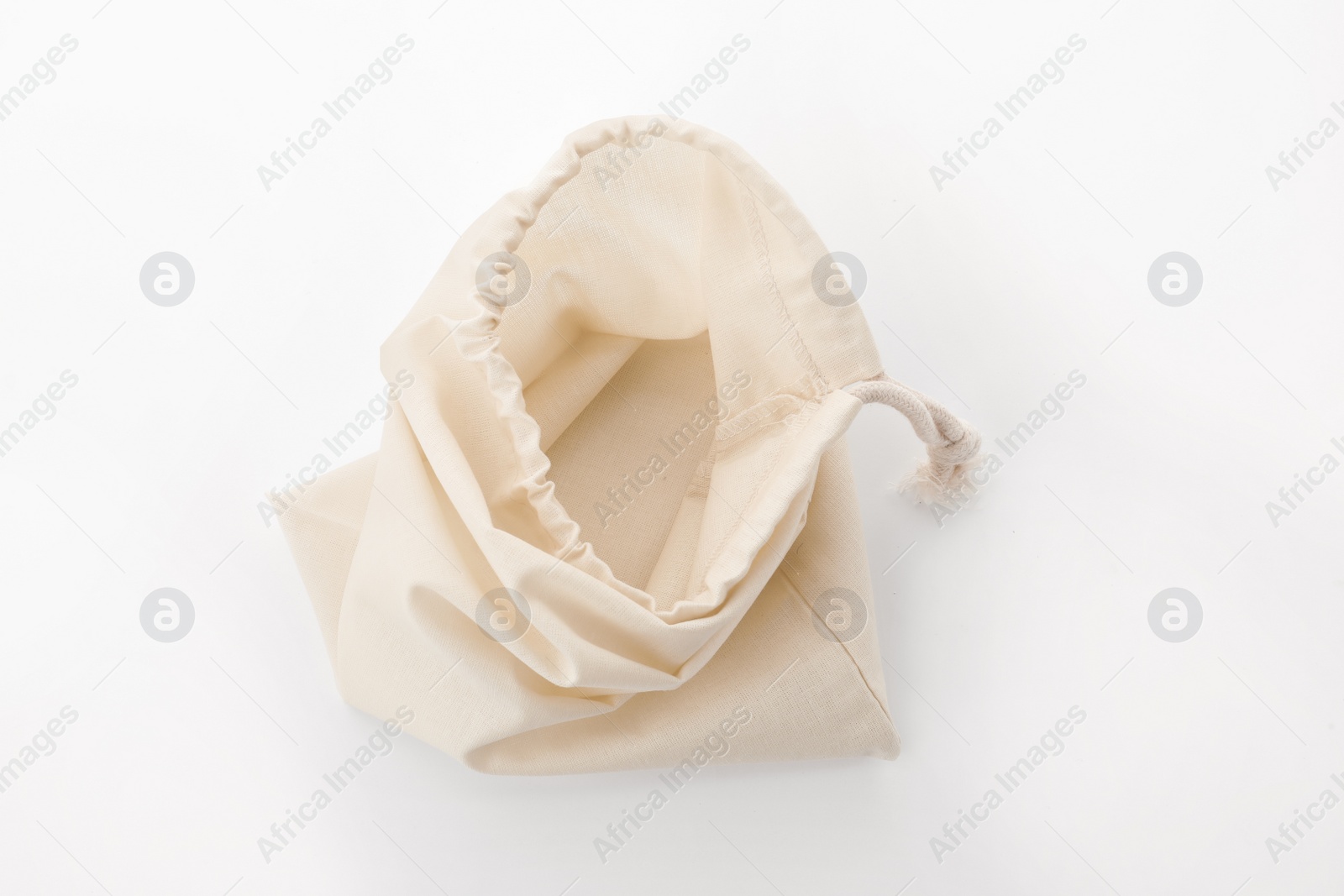 Photo of Empty cotton eco bag isolated on white