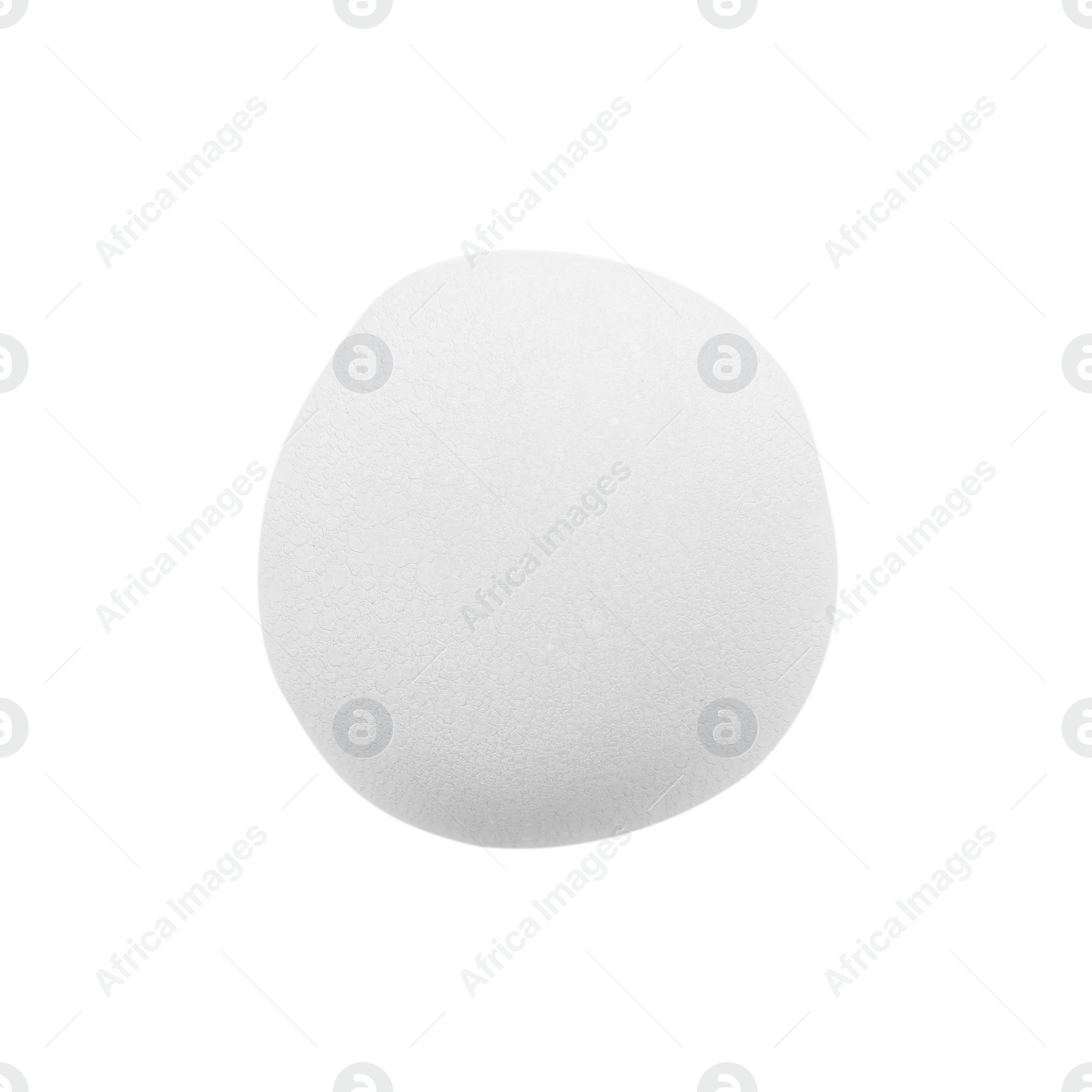 Photo of Fluffy soap foam on white background, top view