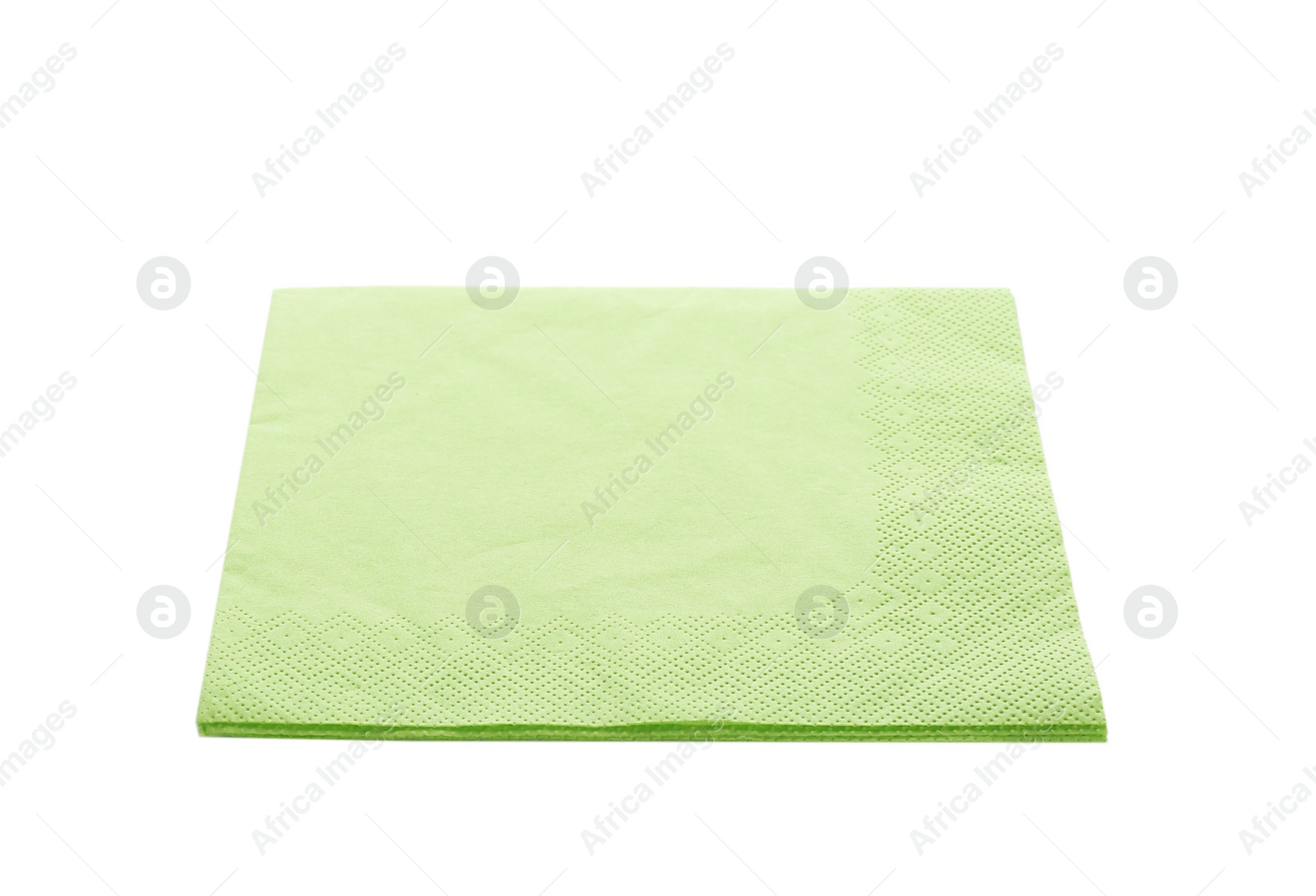 Photo of Clean paper napkin on white background. Personal hygiene