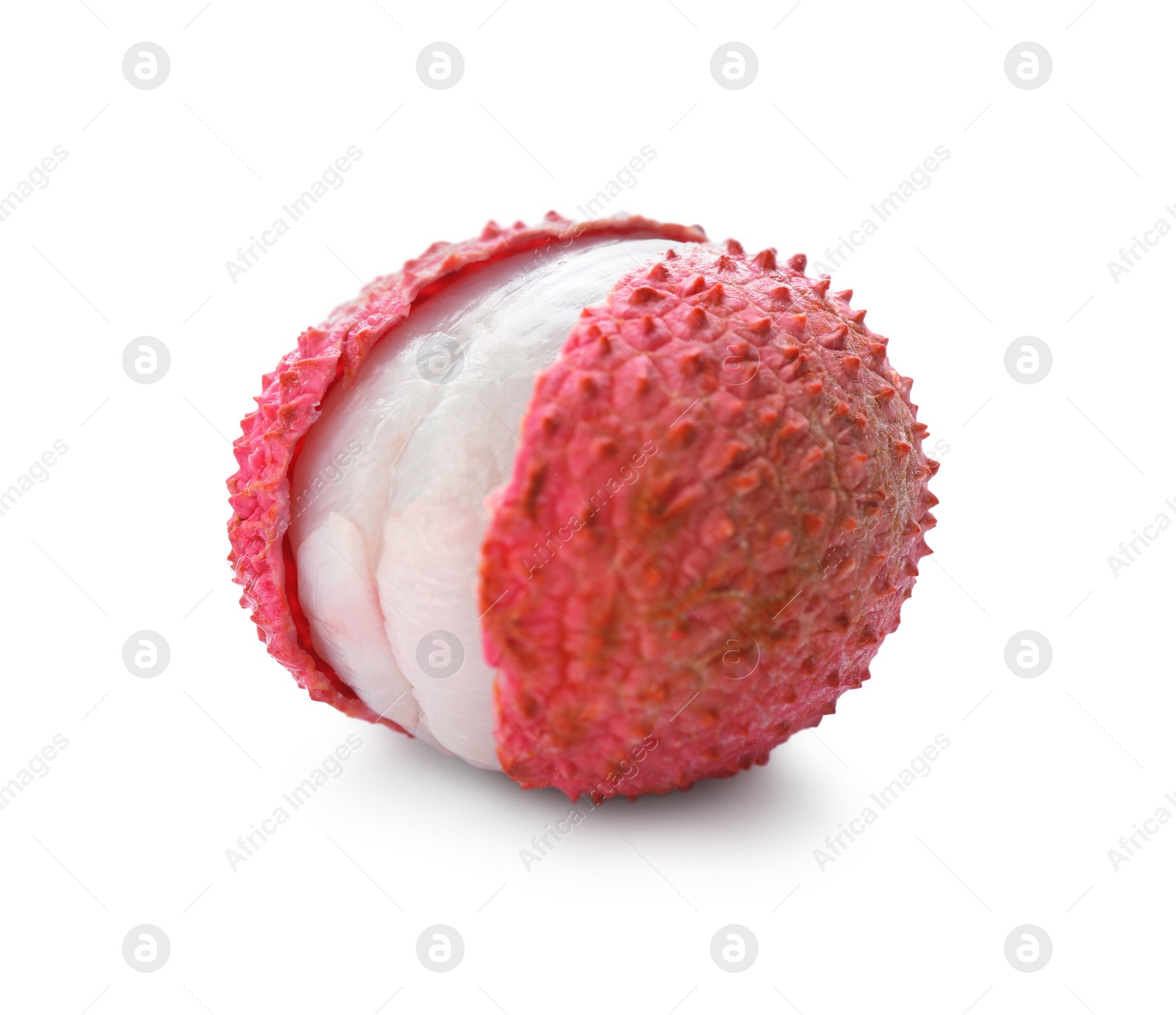 Photo of Fresh ripe lychee fruit isolated on white