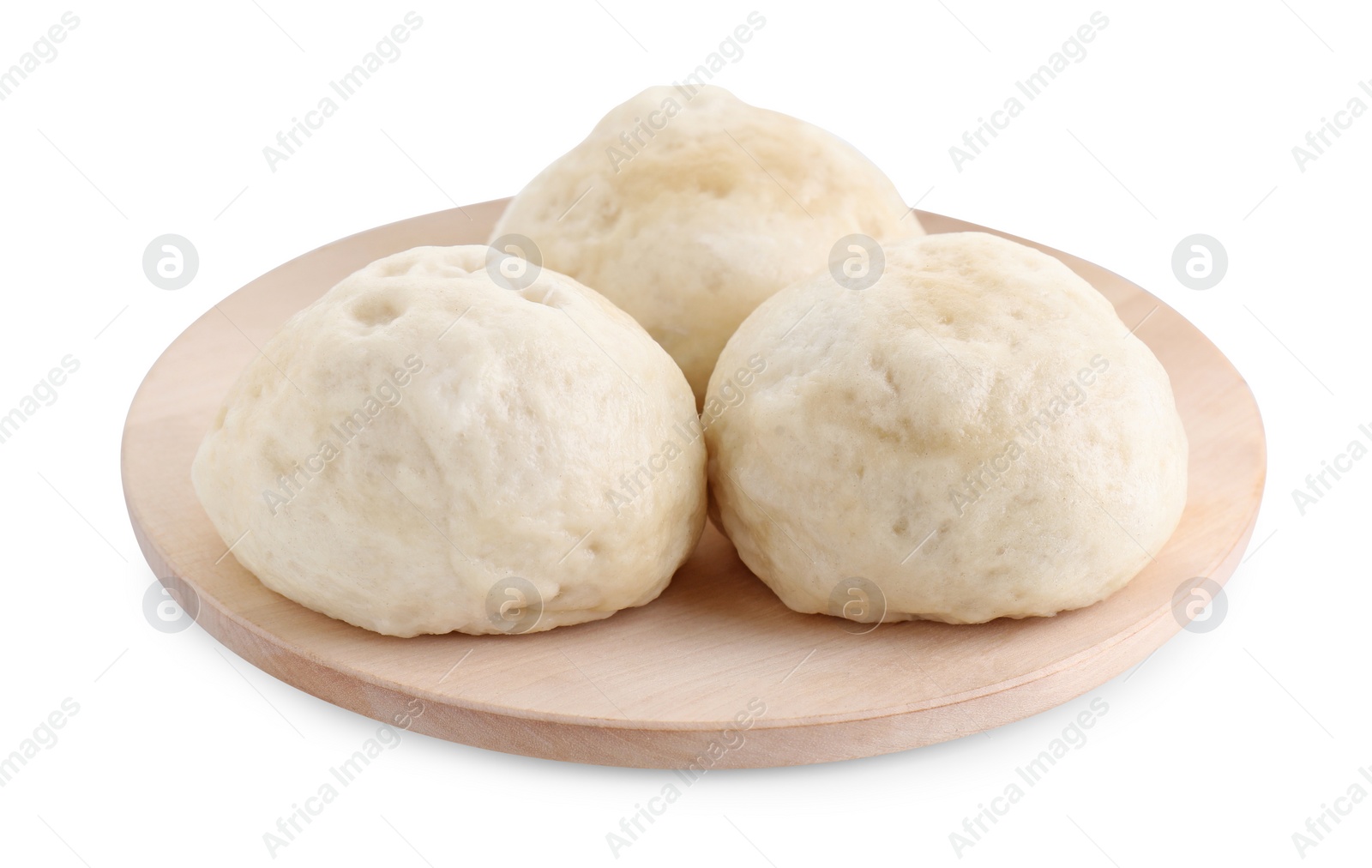 Photo of Delicious chinese steamed buns isolated on white