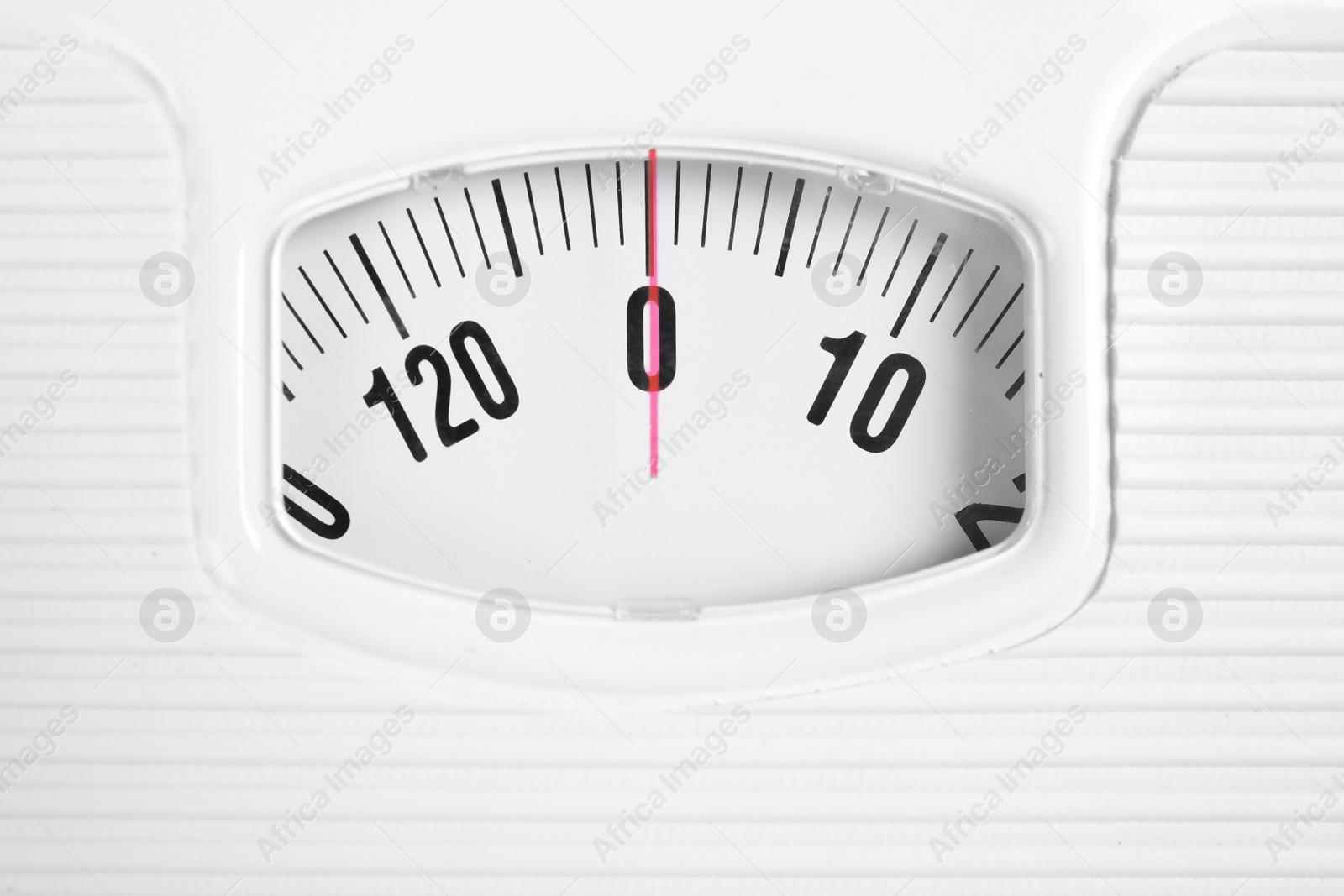 Photo of Modern scales, closeup view. Diet and weight loss