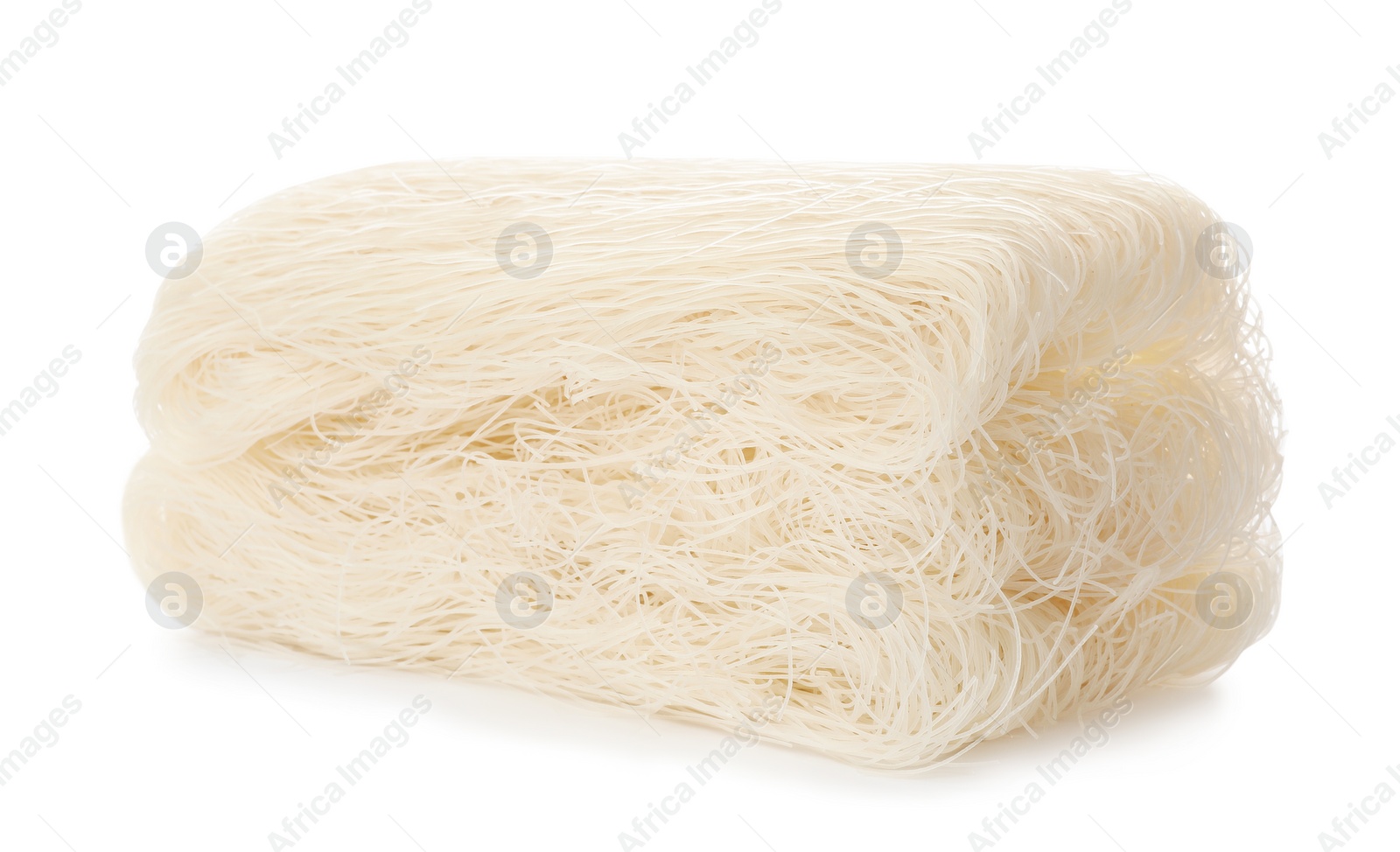 Photo of Block of rice noodles isolated on white