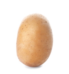 Photo of Fresh ripe organic potato on white background