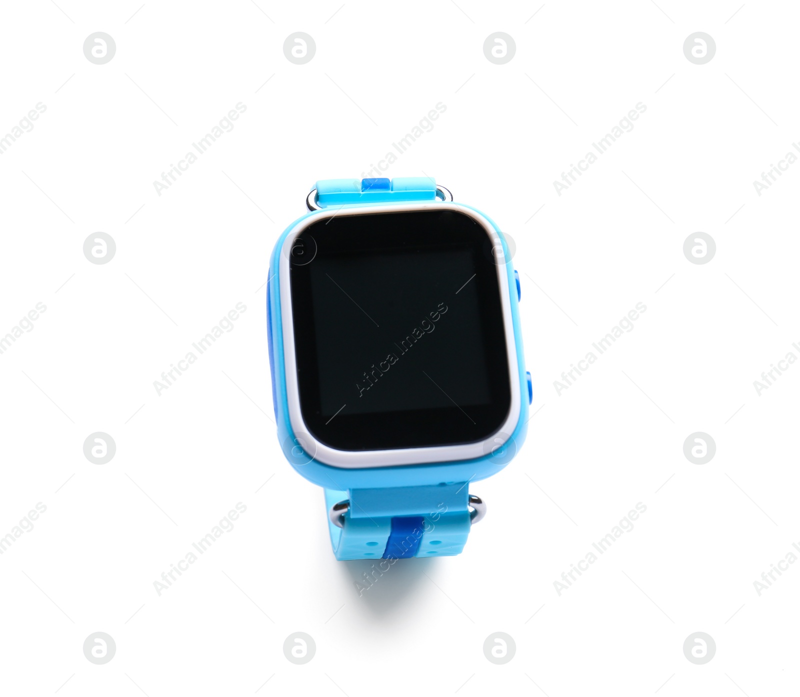 Photo of Modern stylish smart watch for kids isolated on white