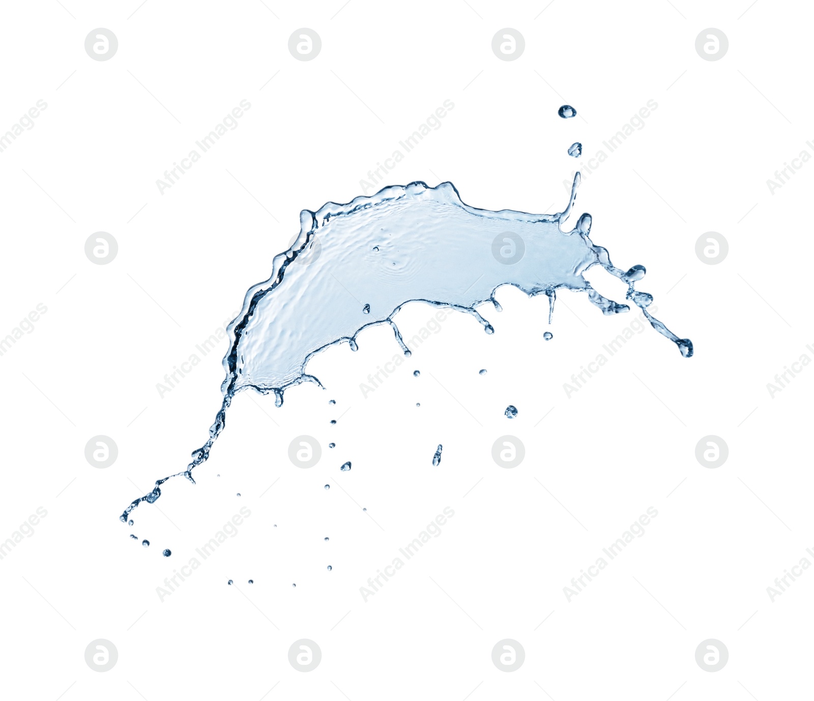 Photo of Splash of clear water on white background