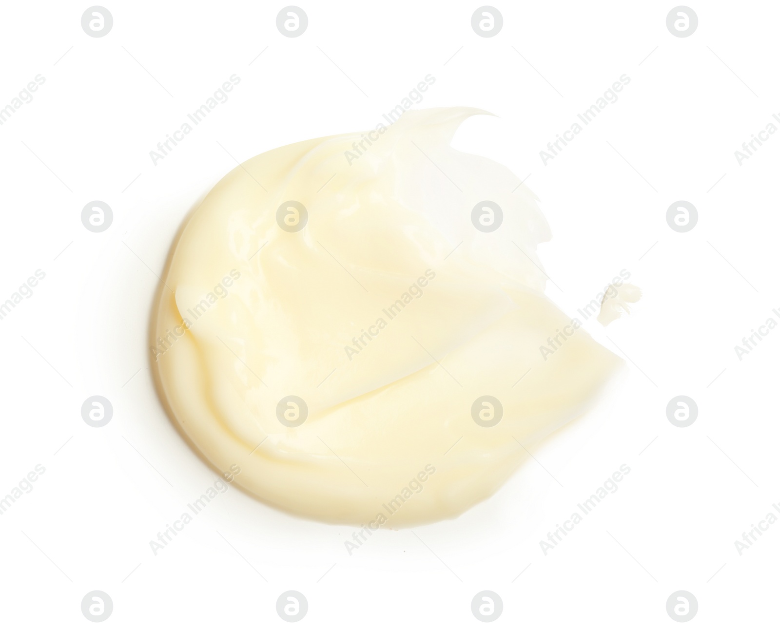 Photo of Cream sample on light background. Hand care cosmetics