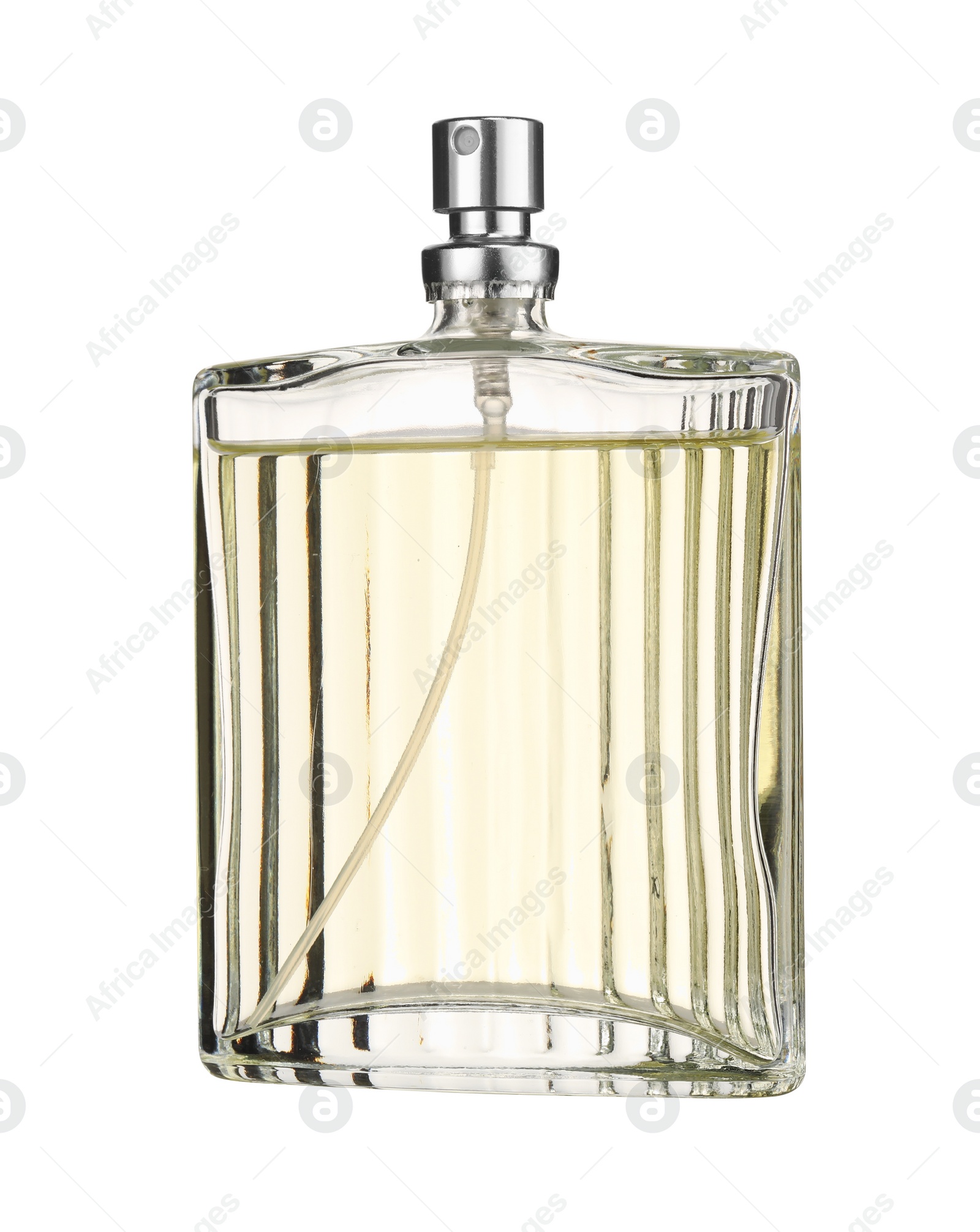 Photo of Luxury perfume in bottle isolated on white