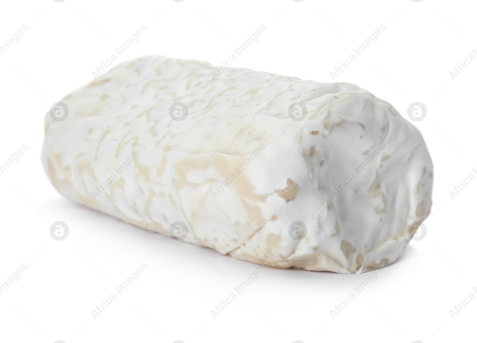 Photo of Delicious fresh goat cheese isolated on white