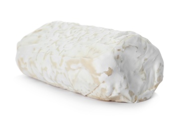 Delicious fresh goat cheese isolated on white