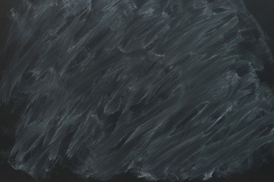 Dirty black chalkboard as background. School equipment