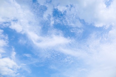 Photo of Beautiful blue sky covered with clouds as background