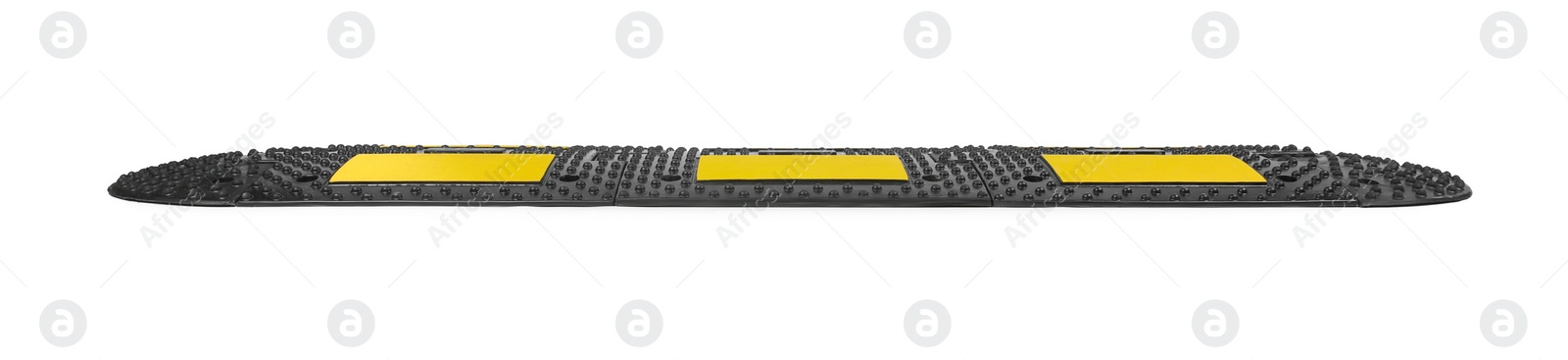 Photo of Speed bump isolated on white. Traffic calming device