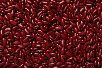 Photo of Top view of raw red kidney beans as background