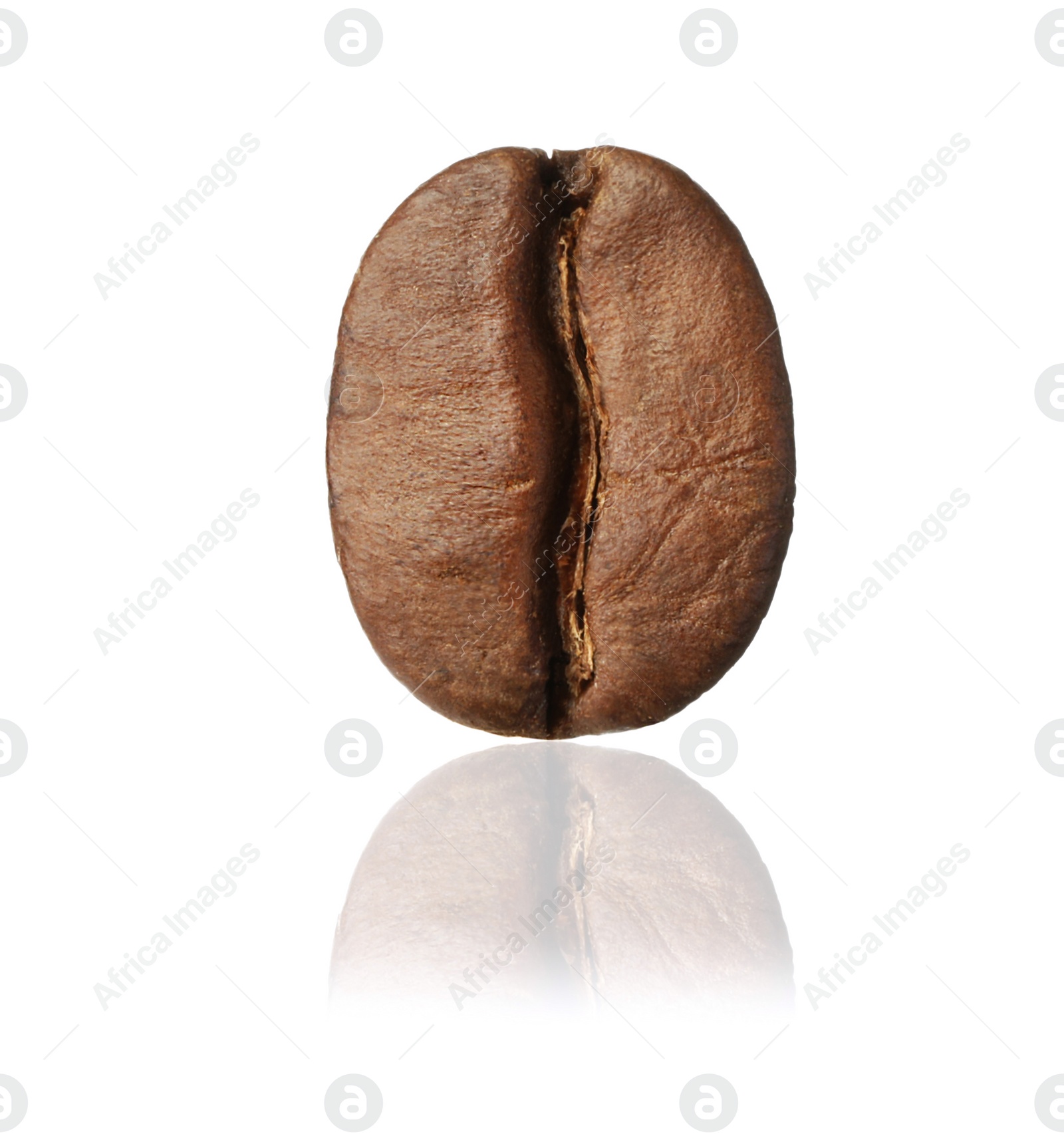 Image of Brown roasted coffee bean on white background 