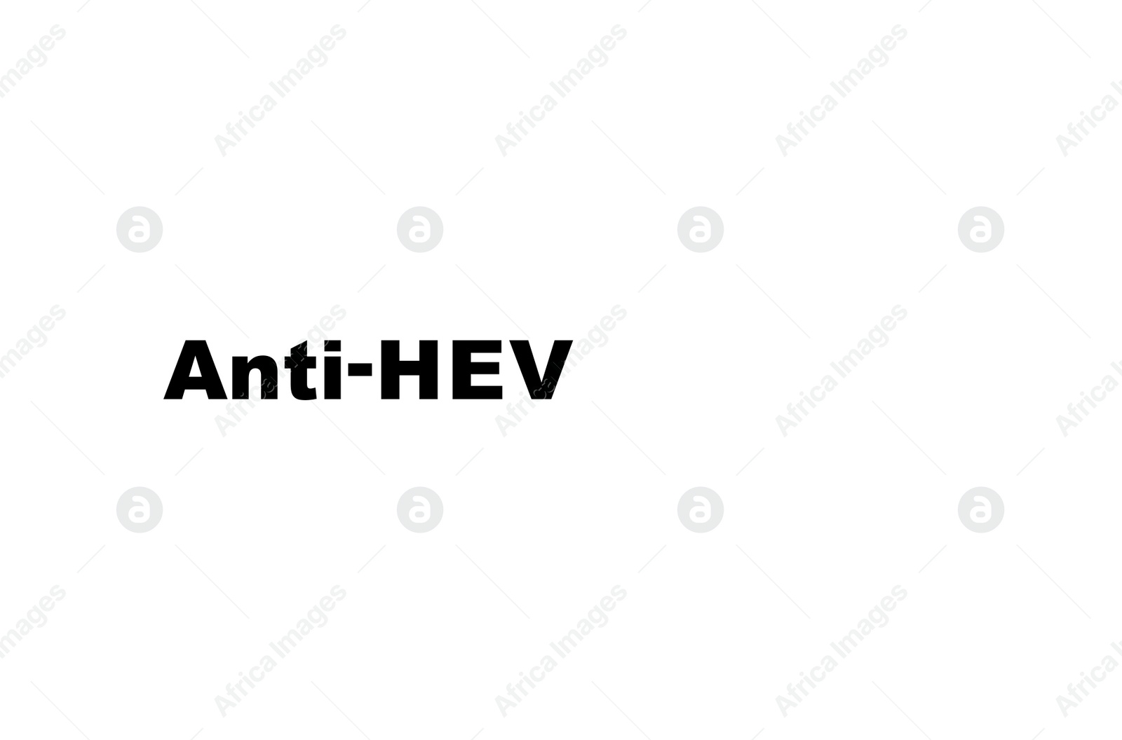 Illustration of Text Anti - HEV on white background, illustration