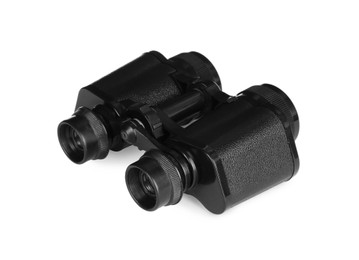 Photo of Modern binoculars isolated on white. Optical instrument