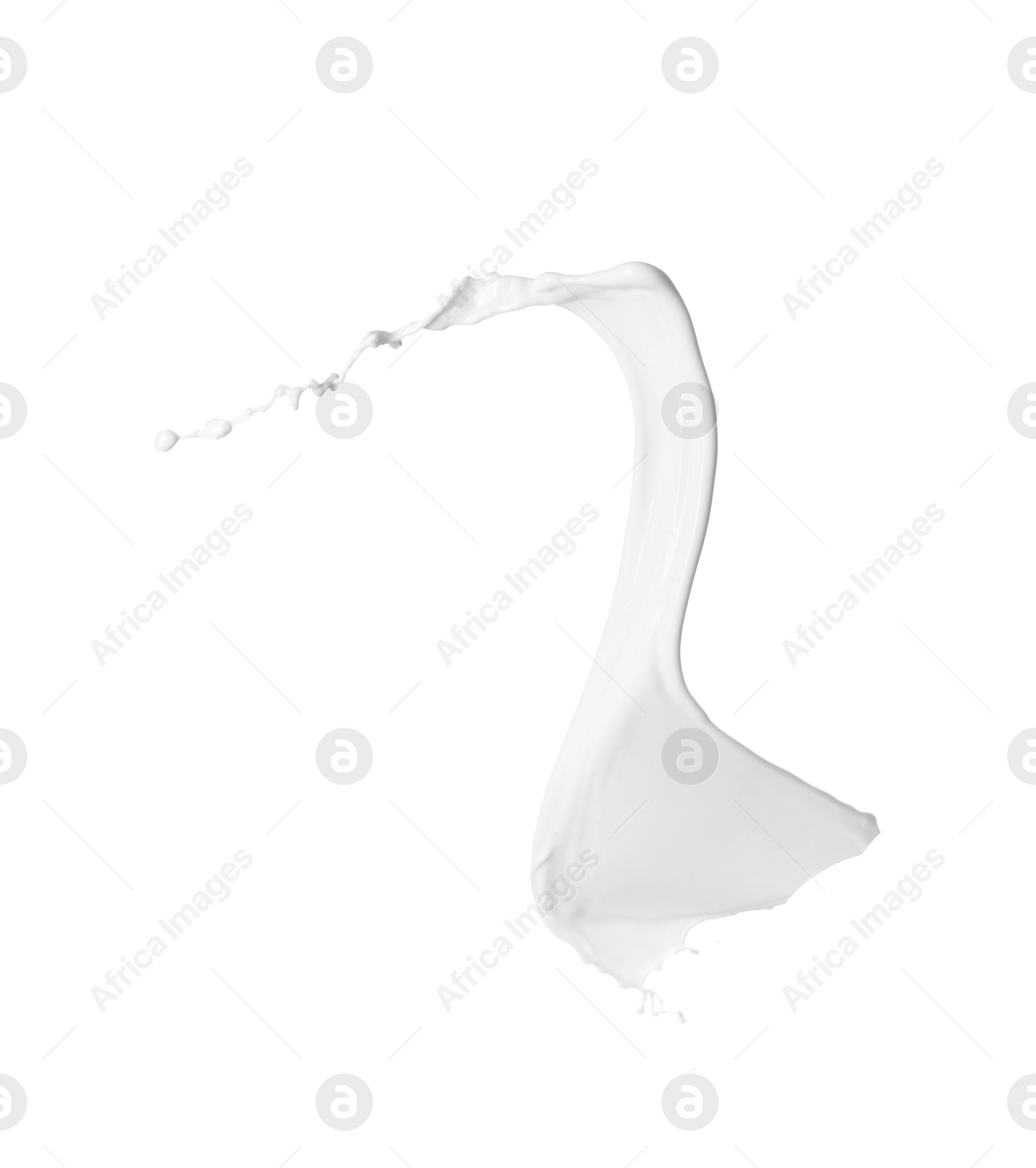 Photo of Splash of fresh milk isolated on white