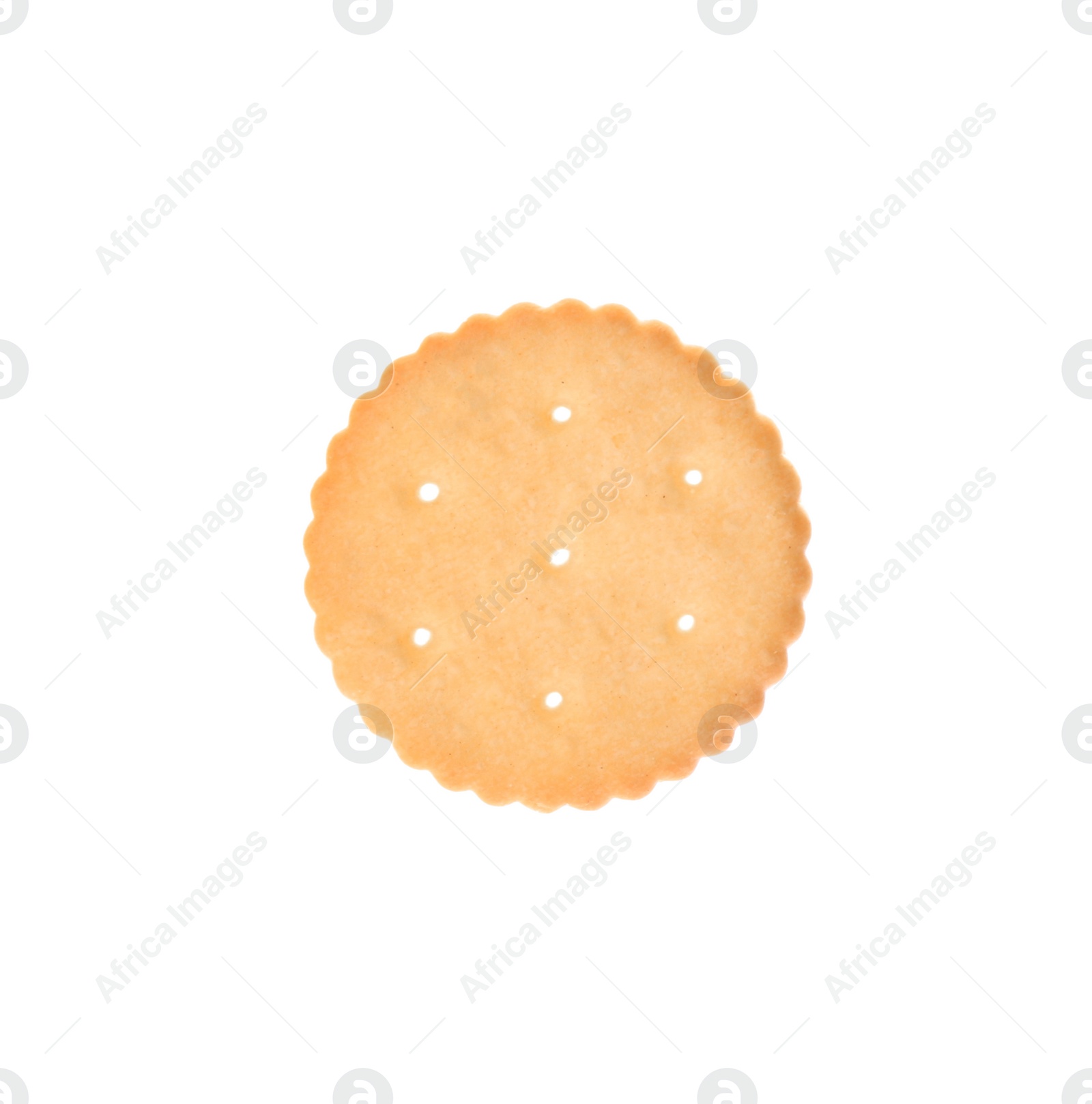 Photo of Crispy cracker isolated on white. Delicious snack