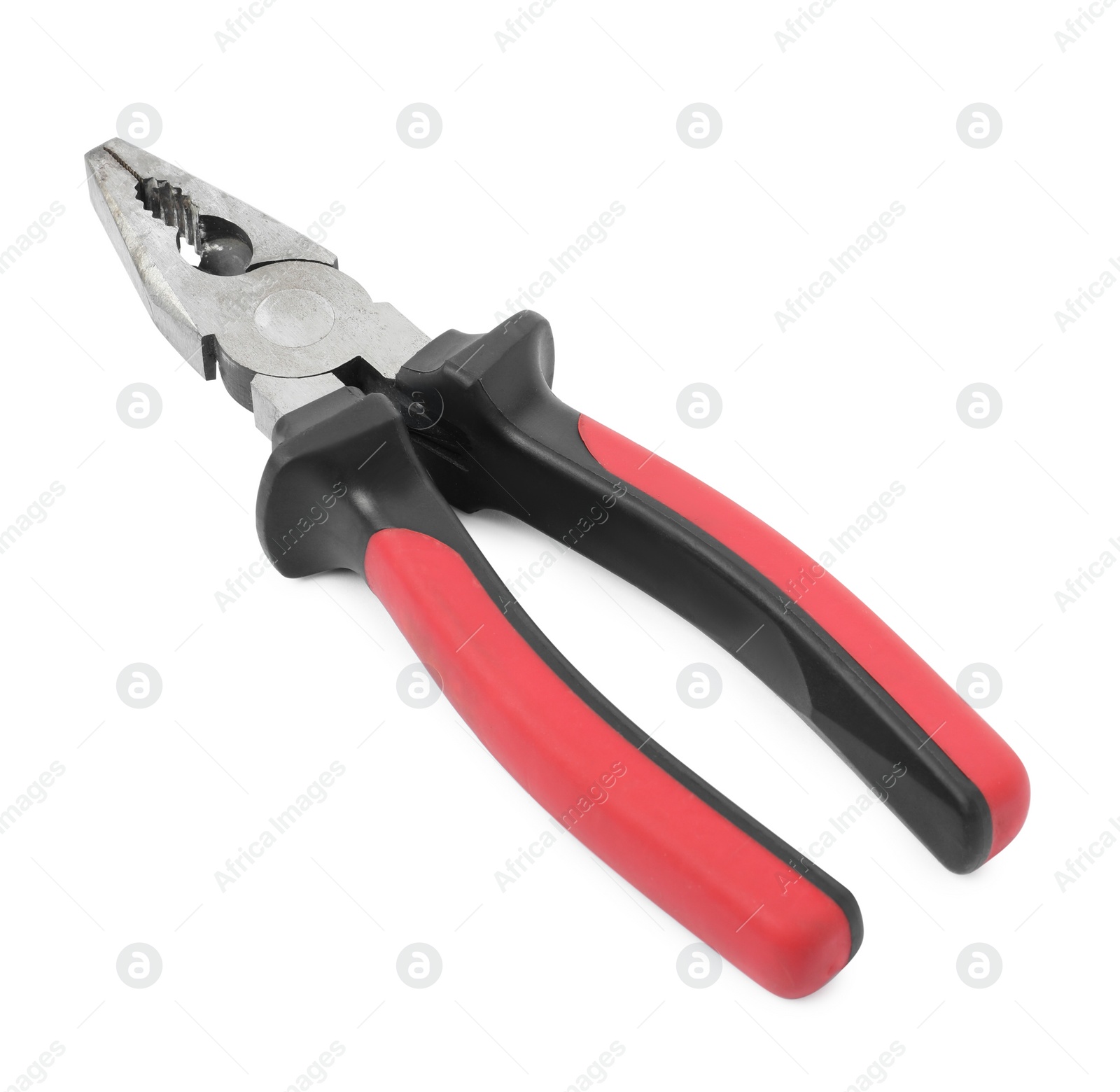 Photo of New combination pliers isolated on white. Construction tool