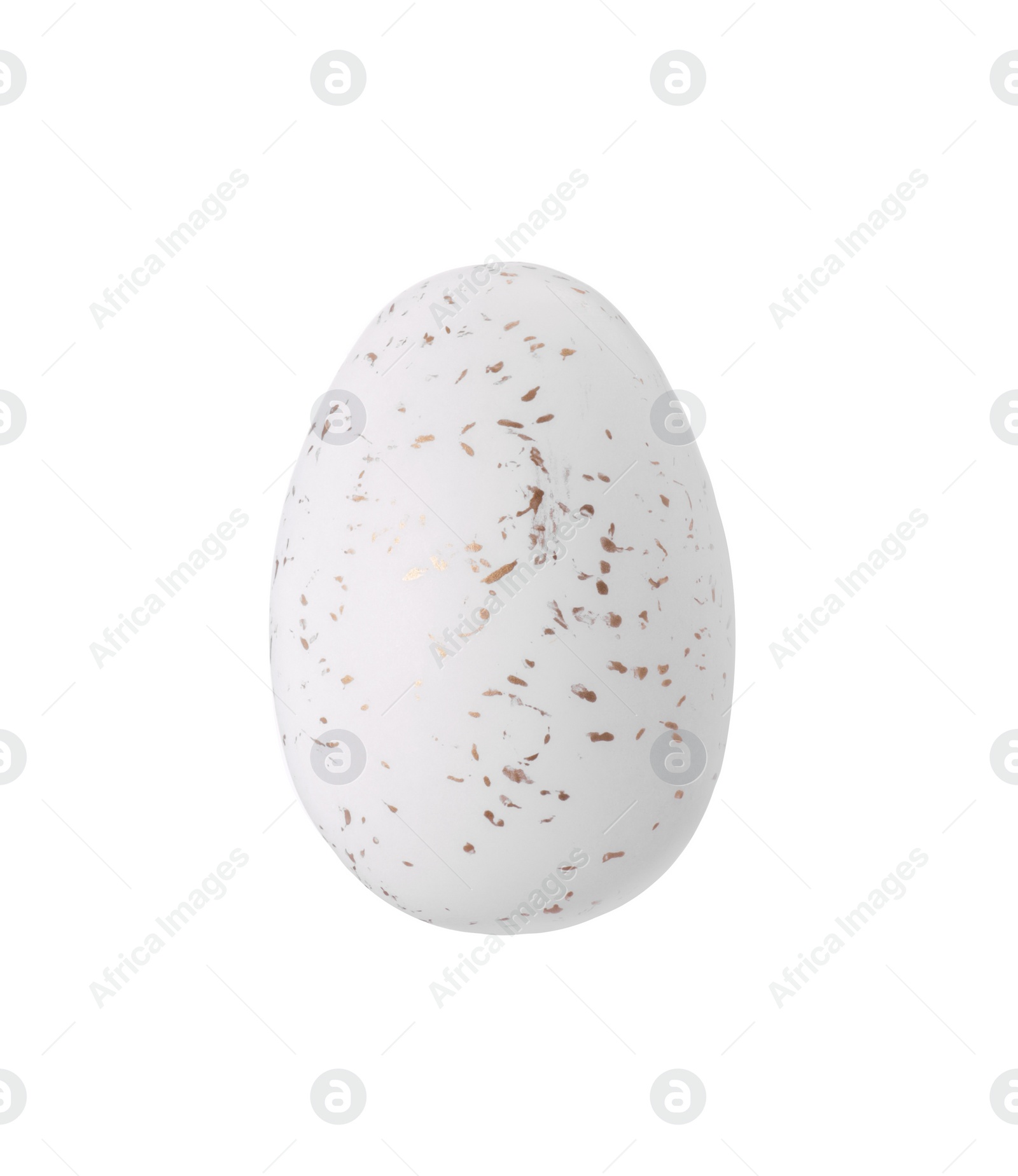 Photo of One painted Easter egg isolated on white