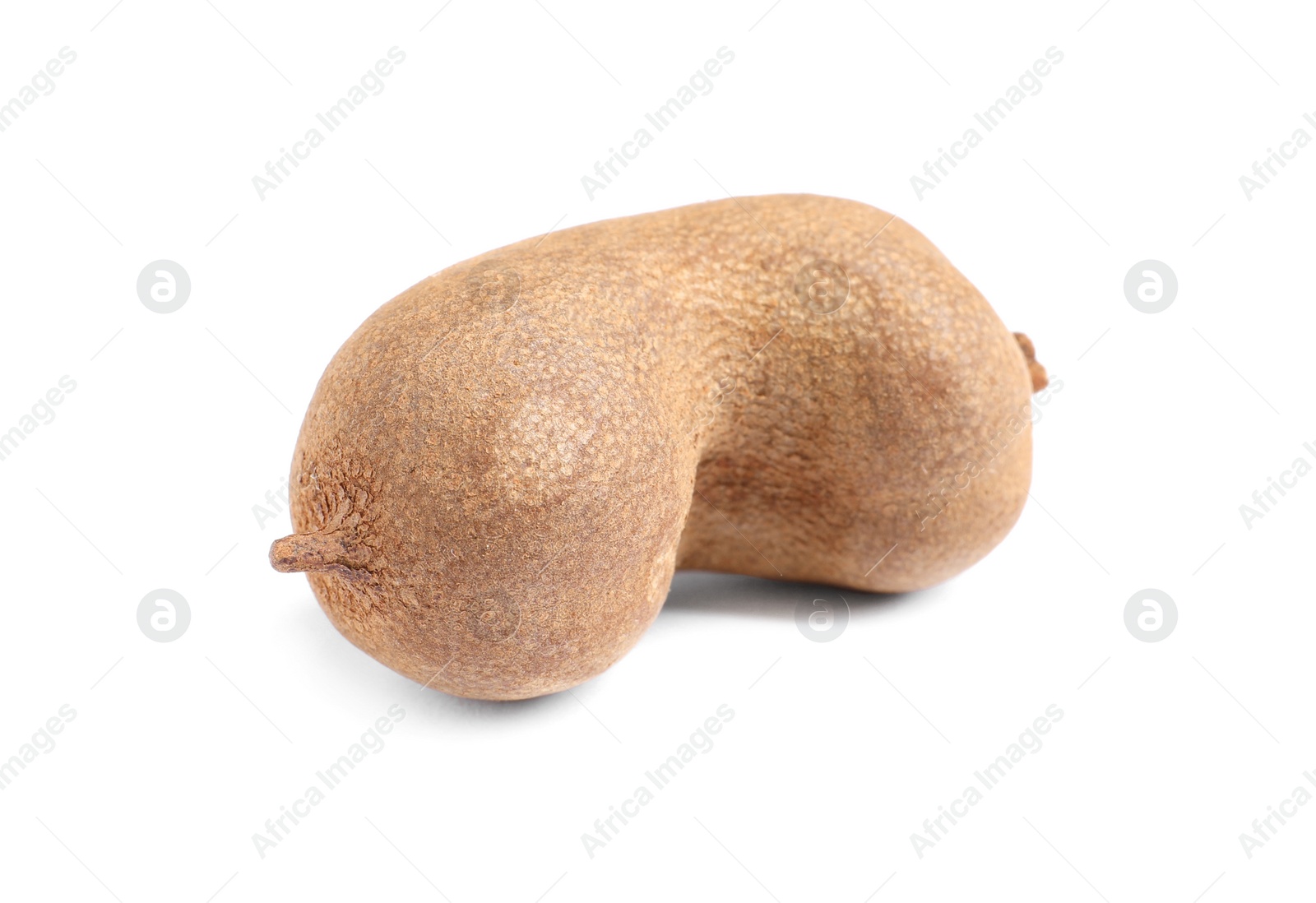 Photo of Delicious ripe tamarind on white background. Exotic fruit