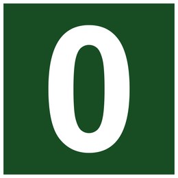 Image of International Maritime Organization (IMO) sign, illustration. . Number "0"