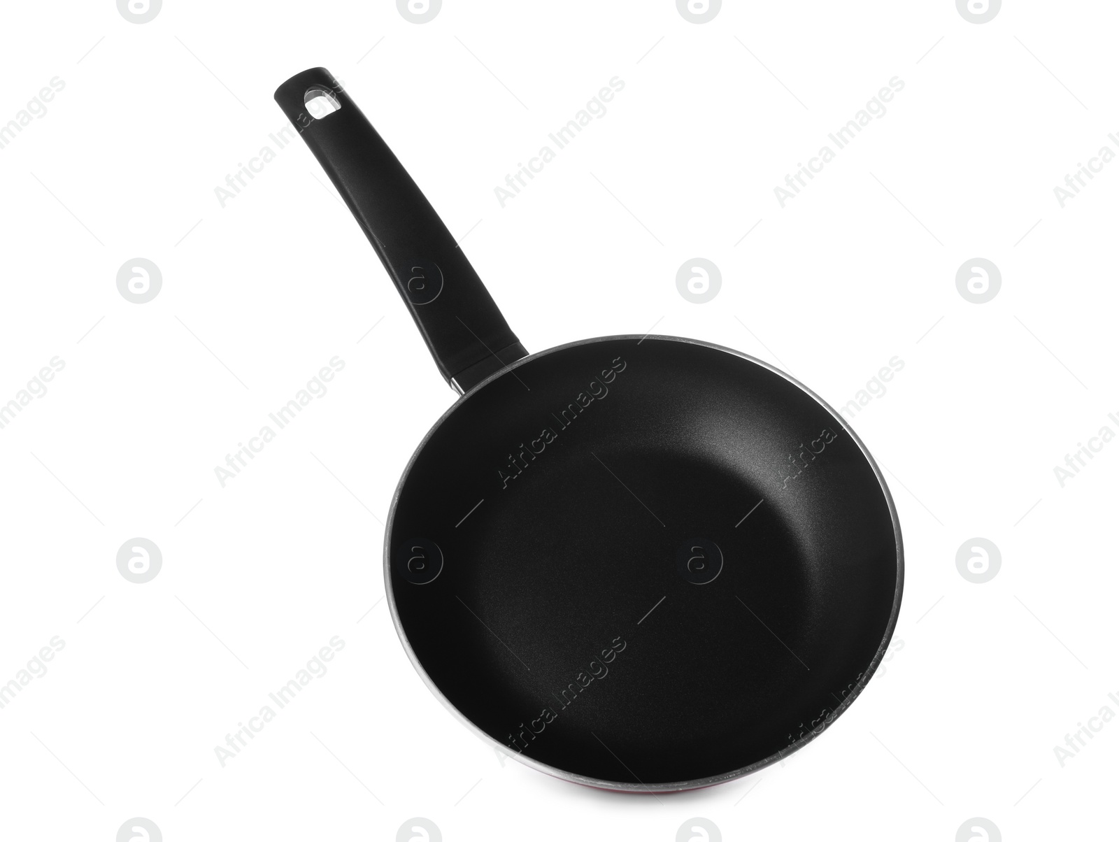 Photo of New non-stick frying pan isolated on white