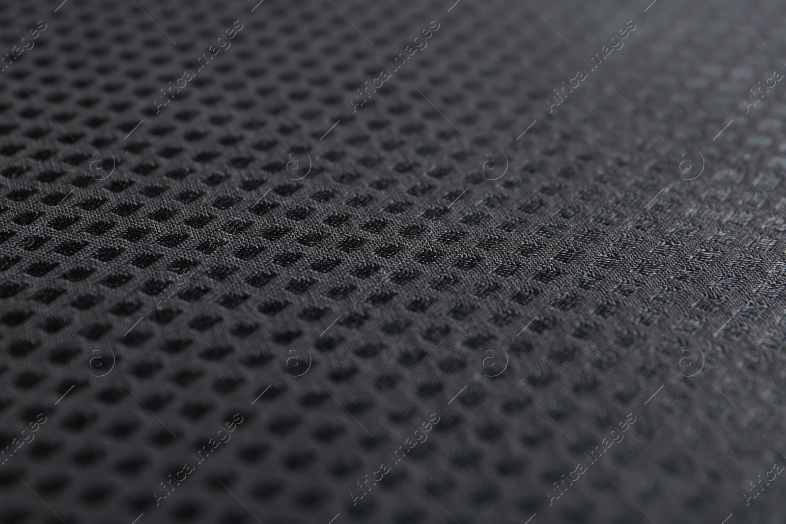 Photo of Textured black fabric as background, closeup view