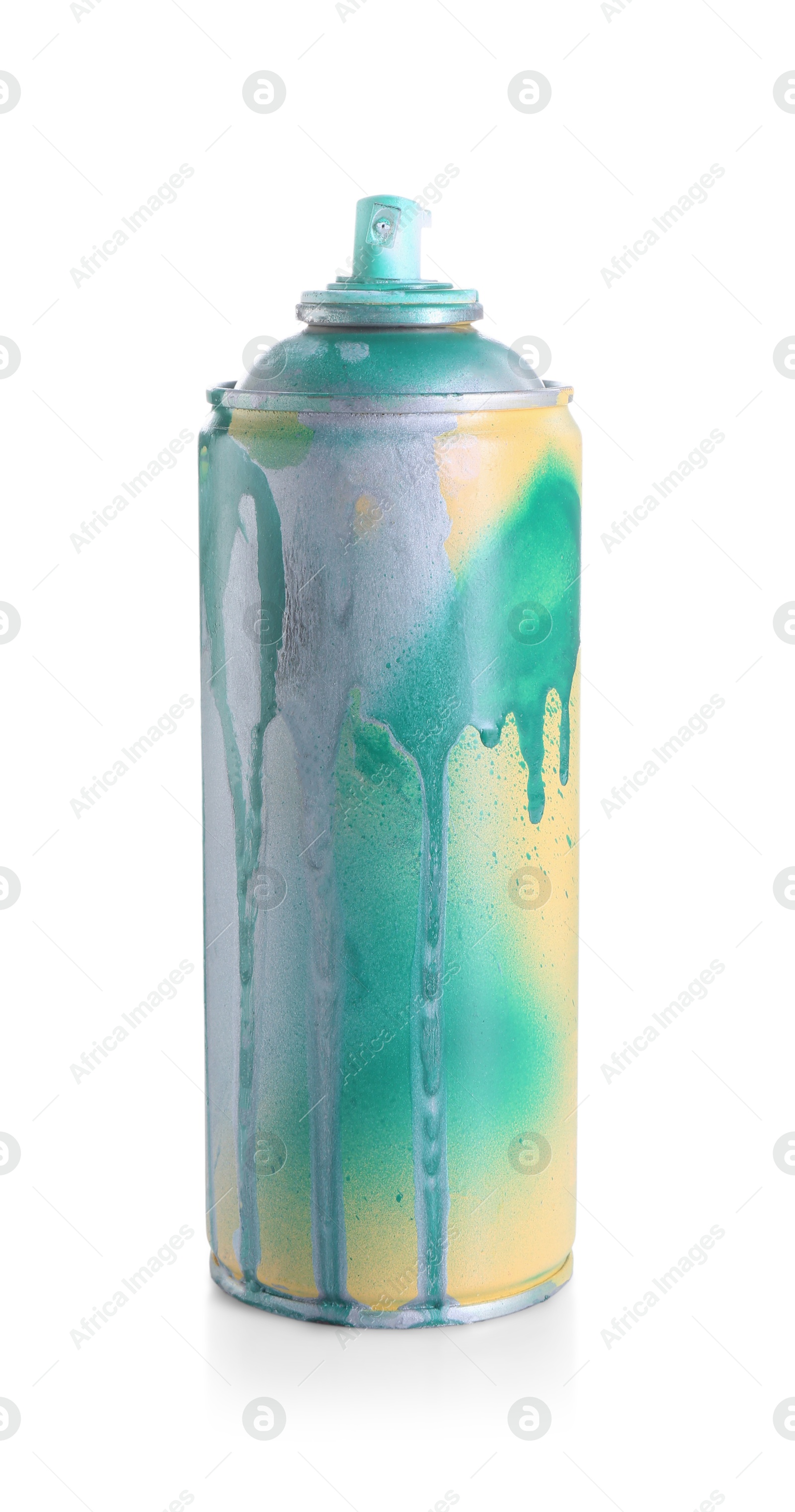 Photo of One can of bright spray paint isolated on white