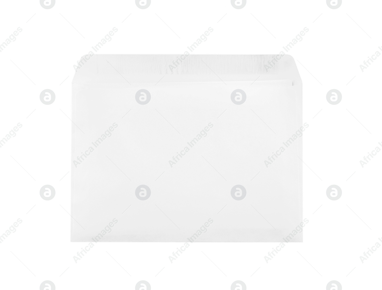 Photo of One simple paper envelope isolated on white