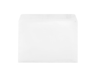 One simple paper envelope isolated on white