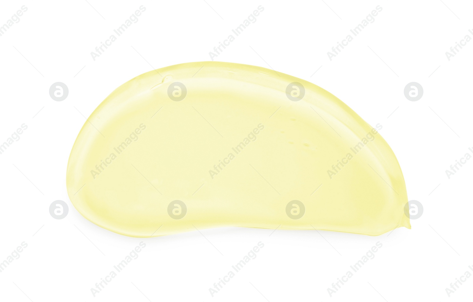 Image of Sample of cosmetic gel isolated on white, top view