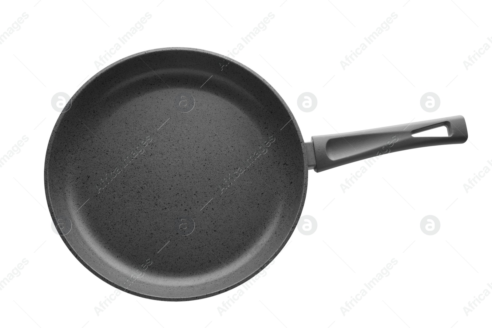 Photo of New non-stick frying pan isolated on white