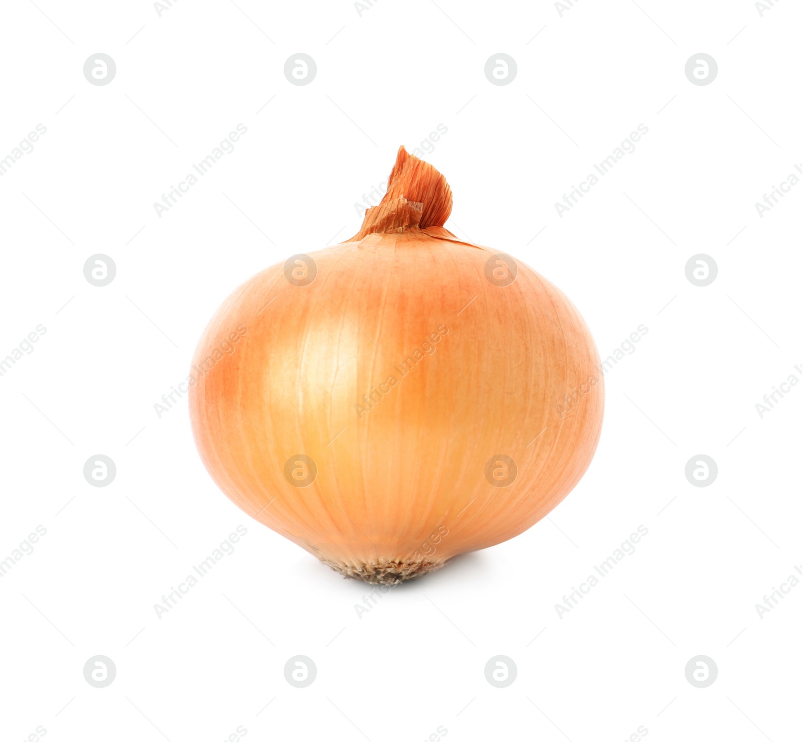 Photo of Fresh yellow onion bulb isolated on white