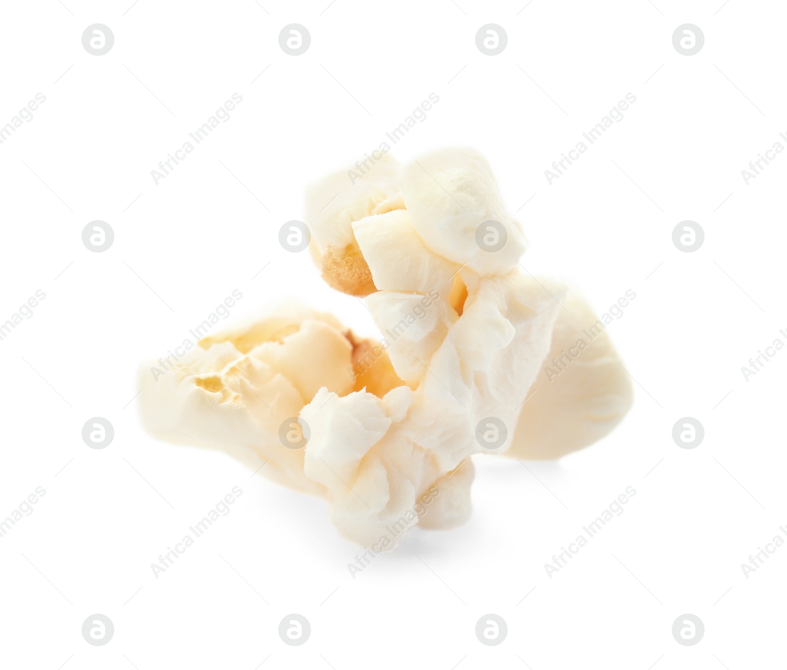 Photo of Delicious fresh popcorn on white background, closeup