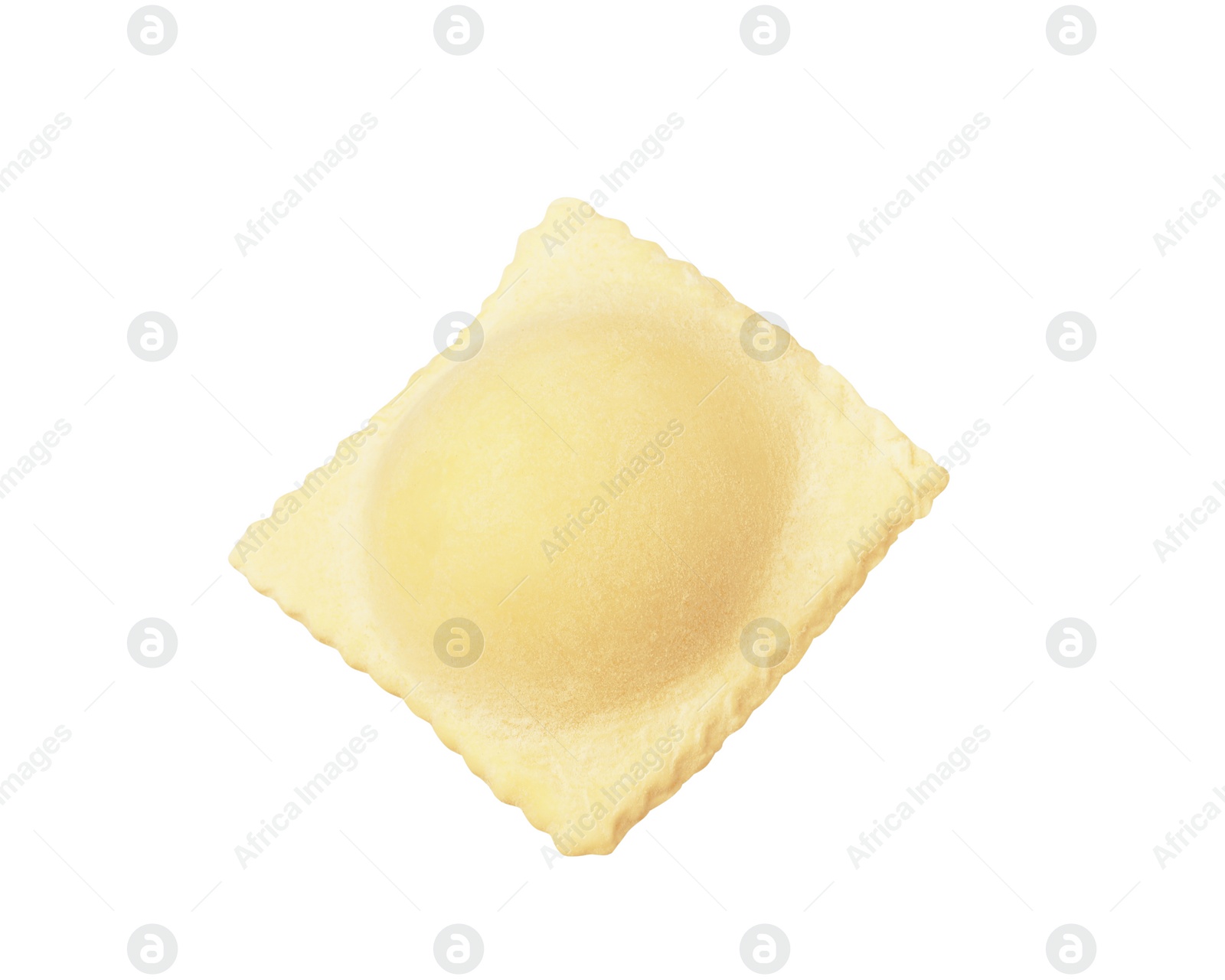 Photo of Uncooked ravioli with filling isolated on white