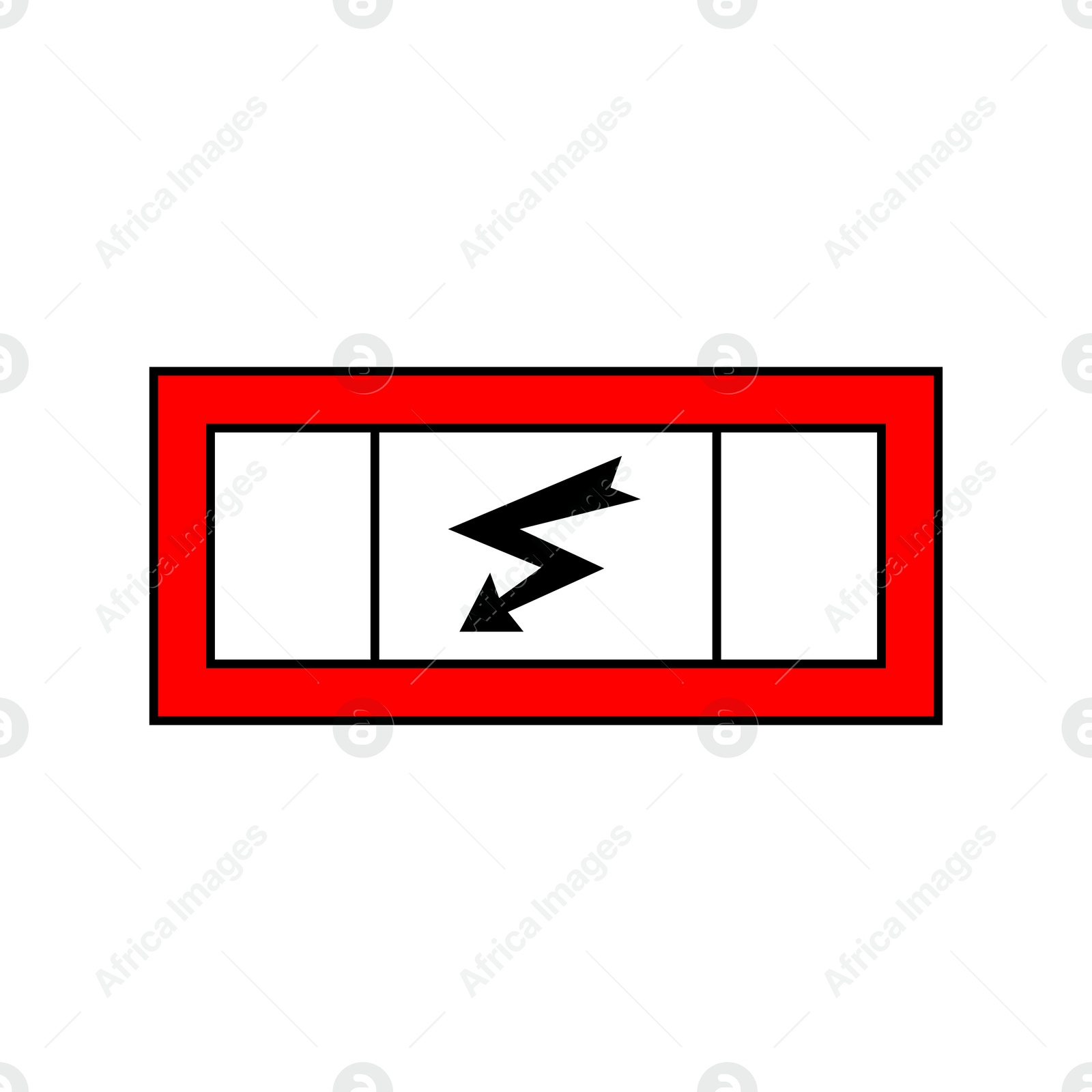 Image of International Maritime Organization (IMO) sign, illustration. Emergency switchboard