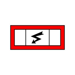 International Maritime Organization (IMO) sign, illustration. Emergency switchboard