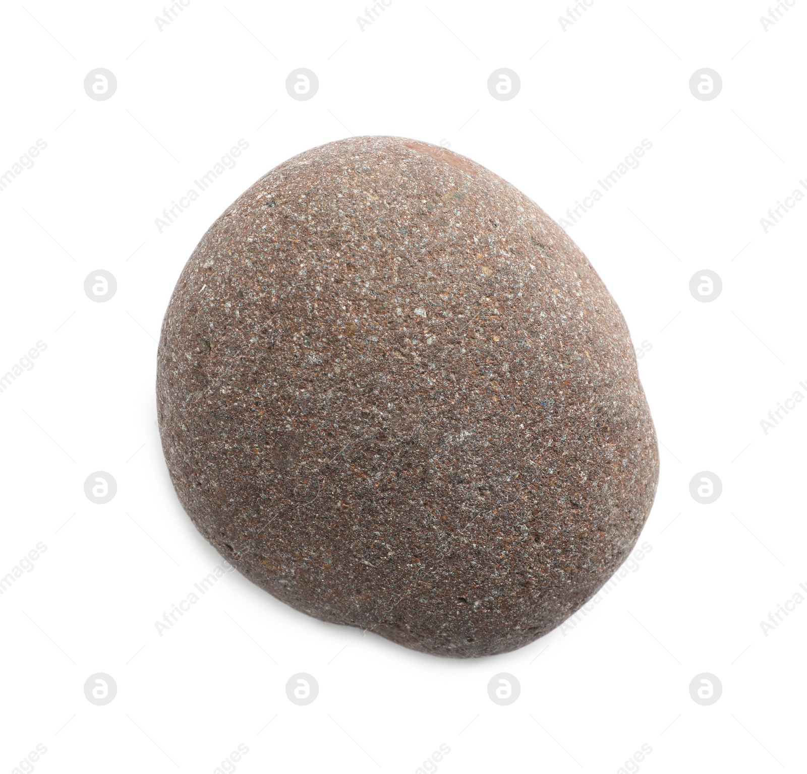 Photo of Brown spa stone isolated on white, top view