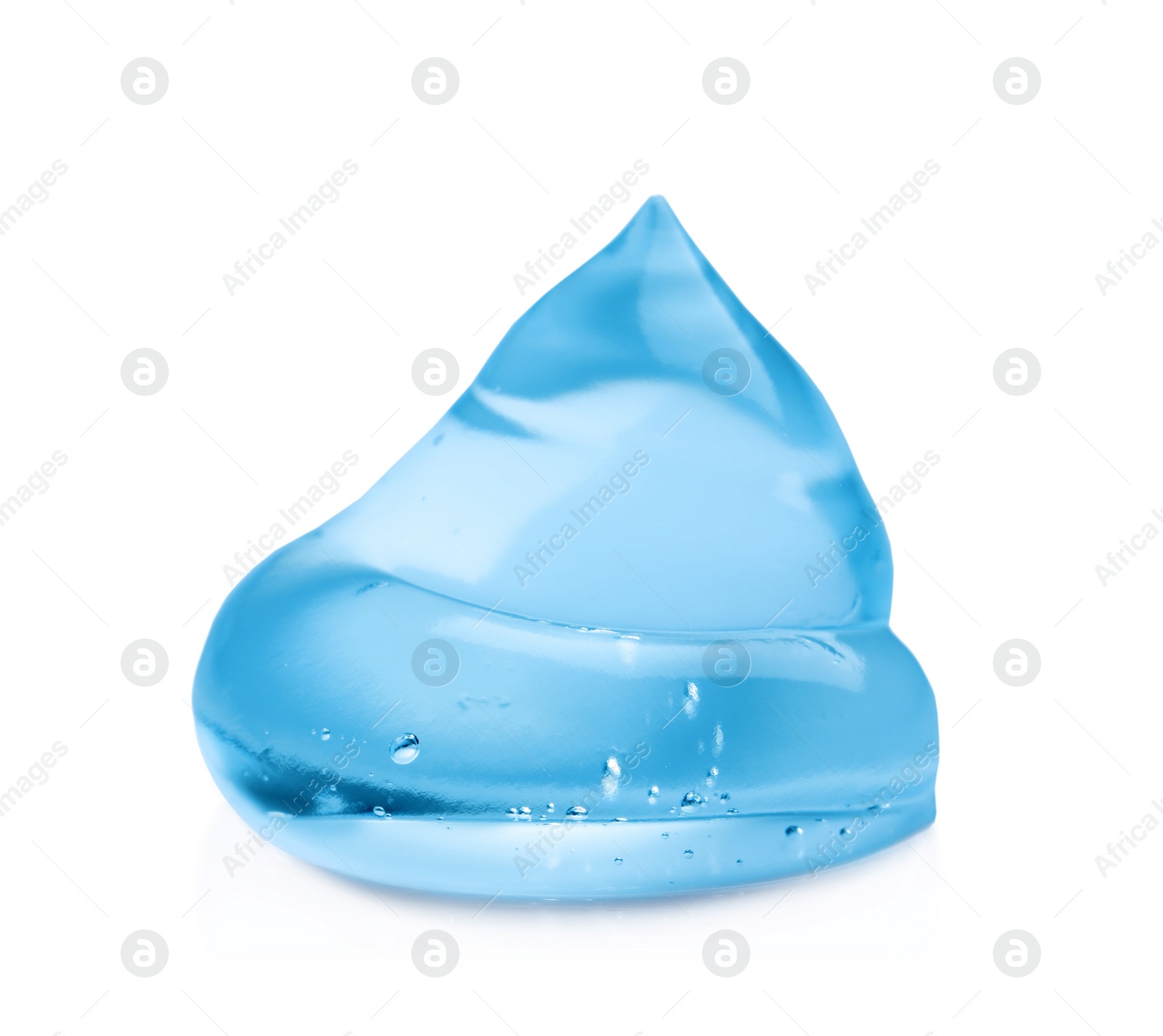 Photo of Sample of transparent cosmetic gel on white background