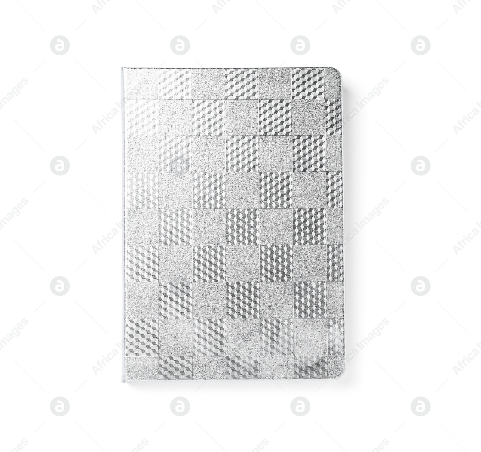 Photo of Colorful notebook on white background. School stationery