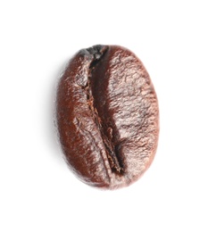 Photo of Roasted coffee bean on white background, top view